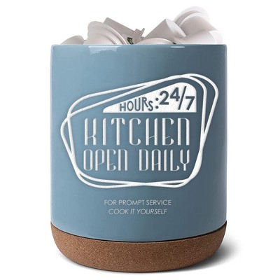 Elanze Designs Open Daily Sky Blue X-Large Cork Bottom, Kitchen Counter, Ceramic Stoneware, Coffee, Tea and Hot Chocolate, Machine Brewing, K Capsule
