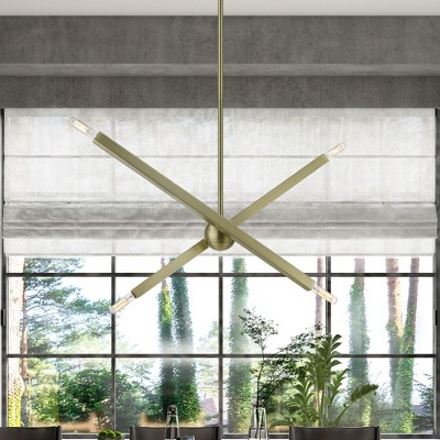 Antique Brass 4-Light Sputnik Chandelier with Modern Design