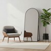HomeRoots 71" Black Metal Arch Freestanding Framed Full Length Mirror - 2 of 4