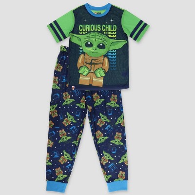 Boys' LEGO Star Wars: The Mandalorian 2pc Pajama Set - Navy Blue