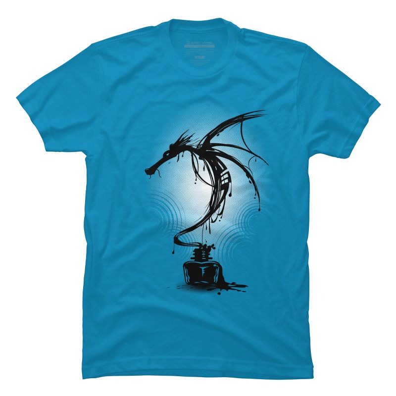 Men's Design By Humans Ink Dragon By alnavasord T-Shirt, 1 of 4
