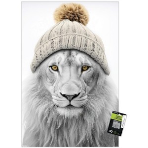 Trends International Sasha - Lion In Winter Unframed Wall Poster Prints - 1 of 4
