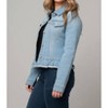 Women's Peplum Hem Denim Jacket W/ Novelty Buttons - Pine Apparel - 3 of 4