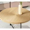 ALEXOUN Set of 2 Coffee Table - Distressed Cylindrical Design,with Sturdy Metal Legs &  Waterproof MDF,for Living Room Bedroom - 4 of 4