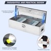 Heavy Duty 13x13x30 Inch Aluminum Diamond Plate Tool Box with Sliding Shelf, Waterproof - 2 of 4
