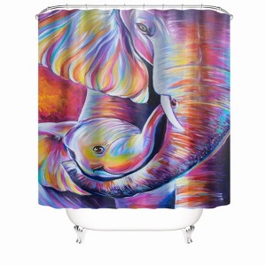 Abstract Elephant Shower Curtains for Bathroom Waterproof Fabric Bath Curtain Durable Soft Stylish Bathroom Decor 72x72 Inch - 1 of 1
