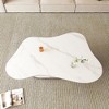 Sapphtopaz Modern Butterfly Coffee Table with Storage Shelf & Drawer Sturdy Center Table with Sintered Stone Top Oval Coffee Bar for Living Room - 2 of 4