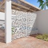 1-Piece 46.8 In. W x 71.37 In. H Brown Outdoor Metal Screen Decorative Art Panel,Outdoor Garden Screen - 2 of 4