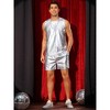 INSPIRE CHIC Men's Party Disco Metallic Holographic Tank Top and Shorts Set 2 Pieces Outfits - 2 of 4