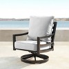 Oakland Living 2pk Deep Seating Swivel Rocking Aluminum Outdoor Patio Club Chairs Gold: Weather-Resistant, UV-Protected Comfort - 3 of 4