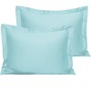 2 Pack 500 Thread Count Cotton Pillow Shams, Super Soft and Breathable Oxford Pillowcases - NTBAY - 2 of 4