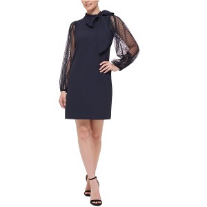 Vince Camuto Womens Signature Stretch Crepe Bow Neck Shift Dress - 1 of 1