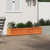vidaXL Garden Planter Wax Brown 59.1"x12.2"x12.2" Solid Wood Pine - 3 of 4