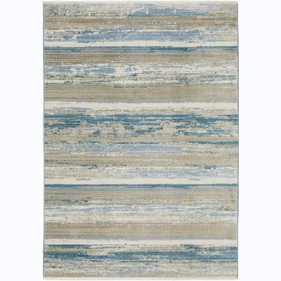 Oriental Weavers Bauer 042L2 Blue/ Beige Indoor Area Rug - 3'10" x 5'5"