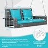 Costway 2-Person Patio PE Wicker Hanging Porch Swing Bench Chair with Cushion - 4 of 4