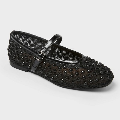 Women’s Issa Mesh Mary Jane Flats with Memory Foam Insole – A New Day™ Onyx