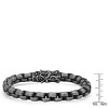 Steeltime Men's oxidized stainless steel round box chain bracelet - image 3 of 3