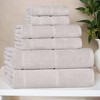 Smart Twist Viscose Cotton Blend Medium Weight Solid Thick Border Towel Set by Blue Nile Mills - 2 of 4