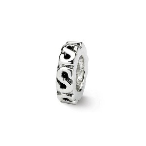 Black Bow Jewelry Sterling Silver Swirl Spacer Bead Charm - 1 of 3