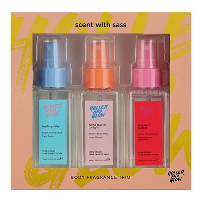 Holler and Glow Scent with Sass Trio Set - 3ct/3.38 fl oz