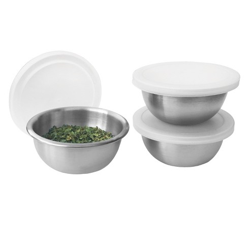 Oxo 3pc Insulated Stainless Steel Mixing Bowl Set - Gray : Target