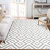 Washable Printed Rug Non Slip Low Pile Rug Soft Throw Floor Cover Foldable Indoor Carpet for Living Room Bedroom Playroom - 3 of 4