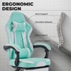 PAGED Ergonomic Massage Office Chair, High Back Leather Gaming Chair with Adjustable Height, Lumbar Support and Footrest, 300 LBS - 4 of 4