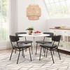 Dining Chair 30.3"H Vintage Black – Faux Leather Upholstery with Black Steel Frame by Zuo Modern - 2 of 4
