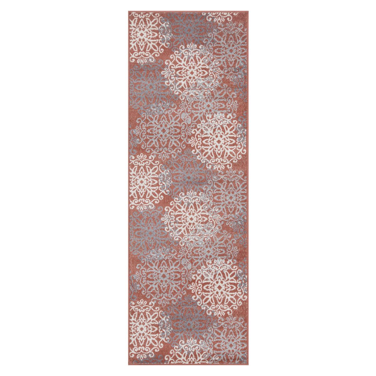 Elegant Floral Medallion Indoor Area Rug or Runner - Blue Nile Mills - thumbnail 8