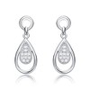Elegant Rhodium-Plated Pear Drop Earrings Adorned with Sparkling Cubic Zirconia for a Refined and Sophisticated Look - 3 of 3