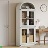 71.4" Tall Arched Pantry Cabinet with Doors and 2 Drawers - 4 of 4