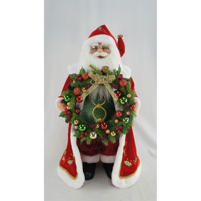 Season's Designs 24In Lrg Wreath Standing Santa