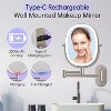 FUNTOUCH Rechargeable Lighted Oval Wall Mounted Makeup Mirror 2-Sided 1X/7X Magnifying 3 Lights Option Dimmable Extended Foldable Arm - 4 of 4