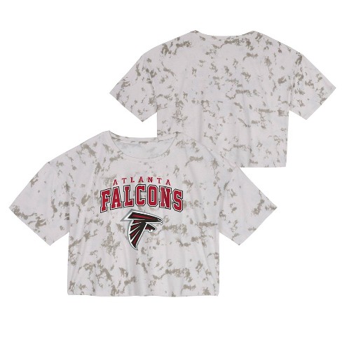 Nfl Atlanta Falcons Junior Short Sleeve Tie-dye Fashion Crop T