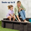 Best Choice Products Kid's Octagonal Wooden Outdoor Sandbox w/ Benches, 8 Seats, Cover, XL Sandpit, Liner - 4 of 4