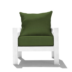 Honeycomb Outdoor Edisto Seat - White Aluminum Chair: Weather Resistant Modular Patio Lounge Furniture - 1 of 4