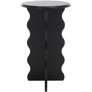 Lilith Wavy Accent Table - ACC5727B - Matte Black - Safavieh - 1 of 4
