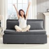 Mjkone Full/Queen Size Sofa Bed, 2 in 1 Convertible Linen Loveseat Sleeper Sofa Couch with Cushions - 4 of 4