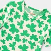 Kids' 'St. Patrick's Clovers' Short Sleeve Tight Fit Pajama Set - Cat & Jack™ Green - image 3 of 3