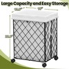 Laundry Basket with Wheels, Rolling Laundry Hamper, Detachable and washable lining, metal frame - 2 of 4