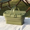 Racxily Collapsible Picnic Basket With Tray Stand, Portable Storage Basket, Foldable camping organizer - 2 of 3