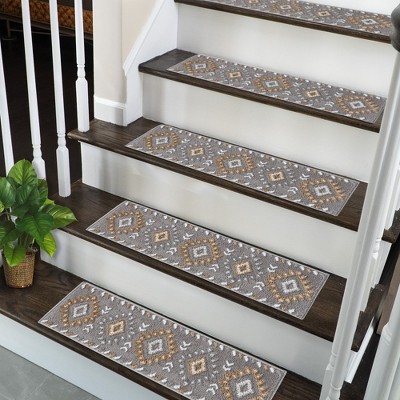 Sussexhome Stair Treads Traditional Collection Contemporary and Soft, Adhesive Tape, 9" X 28" , Pack of 4/7/13/15