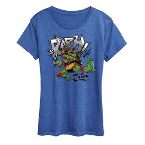 Women's - Teenage Mutant Ninja Turtles - Raphael Going In Loud Short Sleeve Graphic T-Shirt - 1 of 4