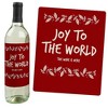 Big Dot of Happiness Red and Green Christmas - Holiday Decorations for Women and Men - Wine Bottle Label Stickers - Set of 4 - 3 of 4