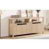 Farmhouse TV Stand for 75/80 Inch TVs, Long Entertainment Center w/ Storage Drawer &OpenShelf, Television Consoles Stands for living room - 3 of 4