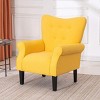 Erommy Mid Century Velvet Tufted Armchair, High Back Accent Chair - 2 of 2
