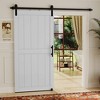 Dolonm  MDF White K-Shaped Barn Door with Hardware (Includes Round Tube Handrail and Swing Stop) - 2 of 4