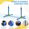 NAYSAYE Exercise Trainer Folding Gymnastics Bar with Shock Absorption Adjustable Height for Kids Home Training, Blue, 76.40"*47.60"*59.10" - 4 of 4