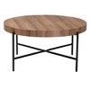 Baxton Studio Umar Modern Industrial Walnut Brown Finished Wood and Black Metal Coffee Table - 3 of 4