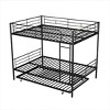 YOOCOZZ Kids' Modern Chrome Iron Bunk Bed with Trundle –Sturdy and Space-Saving - Black - 4 of 4